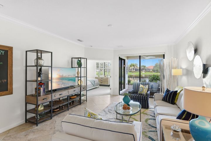 Living room open to the lanai