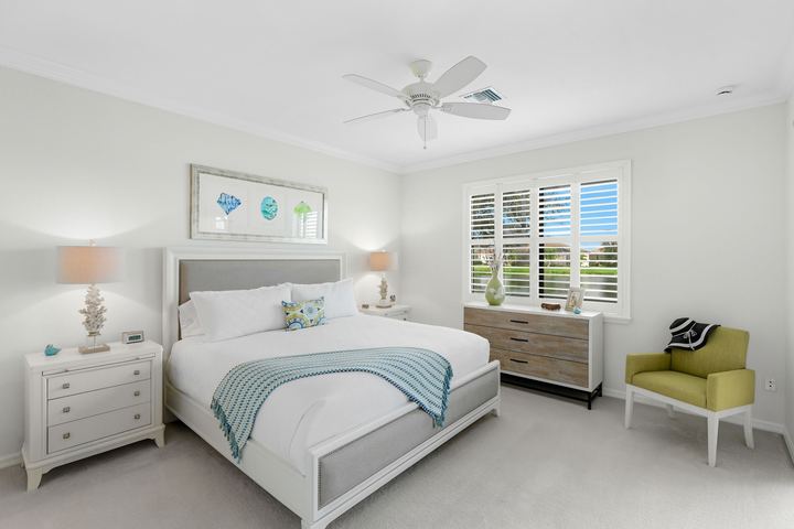 Primary suite with plantation shutters